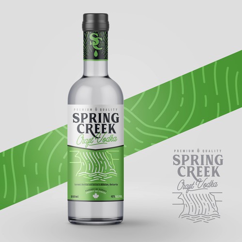 Craft label with the title 'Modern Craft Vodka Label'