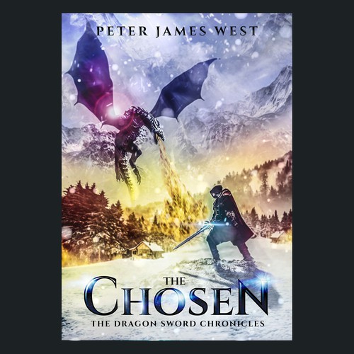 Epic fantasy book cover with the title 'the chosen'