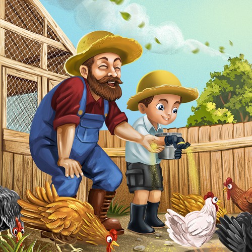 Book artwork with the title 'Custom Children Book'