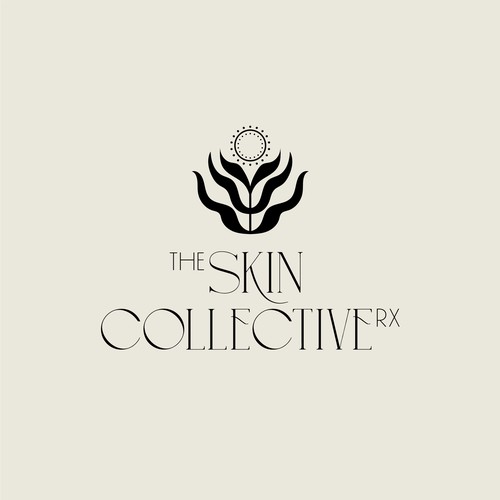Floral design with the title 'The Skin Collective logo'