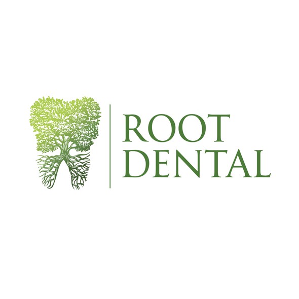 Organic design with the title 'Root Dental Logo'