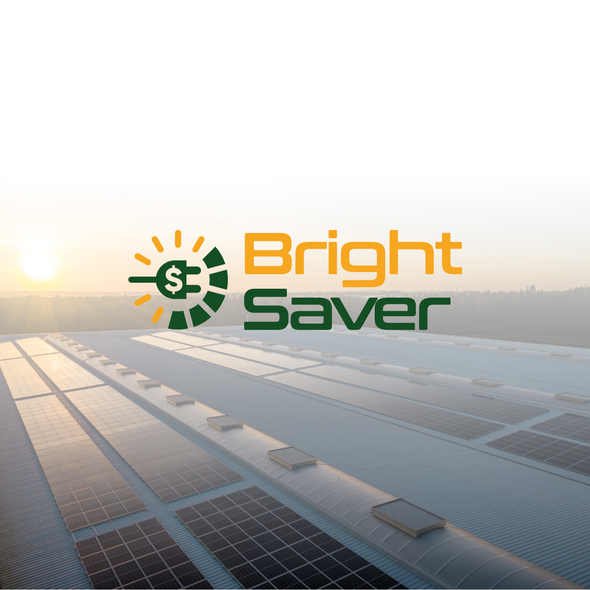 Sun and city logo with the title 'Bright saver'