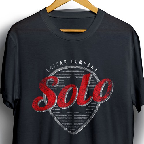Guitar t-shirt with the title 'Solo Guitars T-Shirt Design'