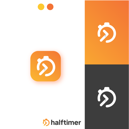 Gradient brand with the title 'Logo Concept for an app'