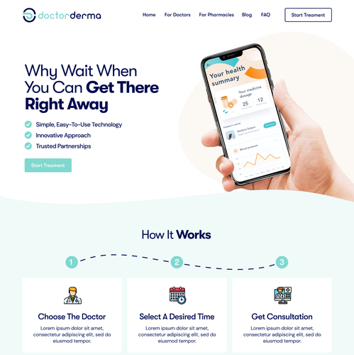 Doctor website with the title 'Website For A Doctor Appointment'