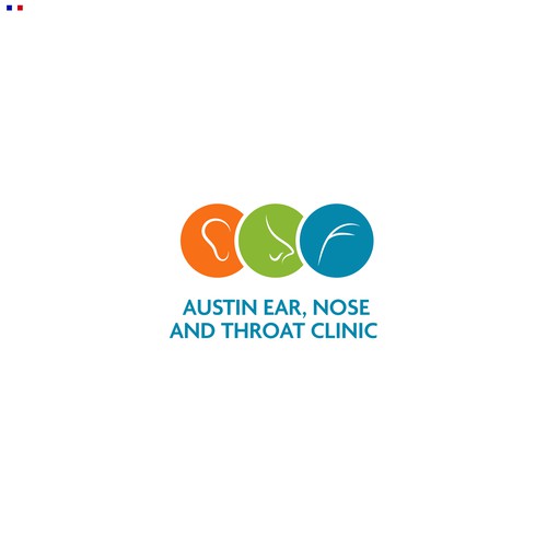 Ear design with the title 'Austin Ear, Nose And Throat Clinic'