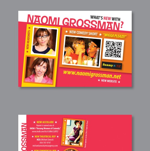 Direct mail design with the title 'Winning Design for Direct Mail Postcards'