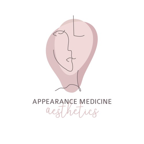 Woman face logo with the title 'Logo for medical cosmetics treatment service'