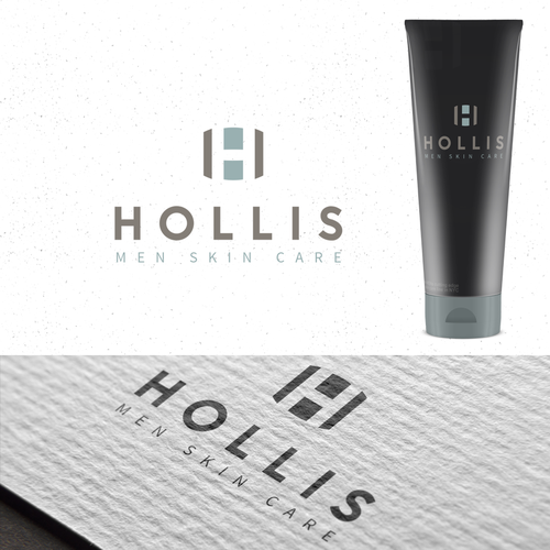 H logo with the title 'Men's skin care logo'