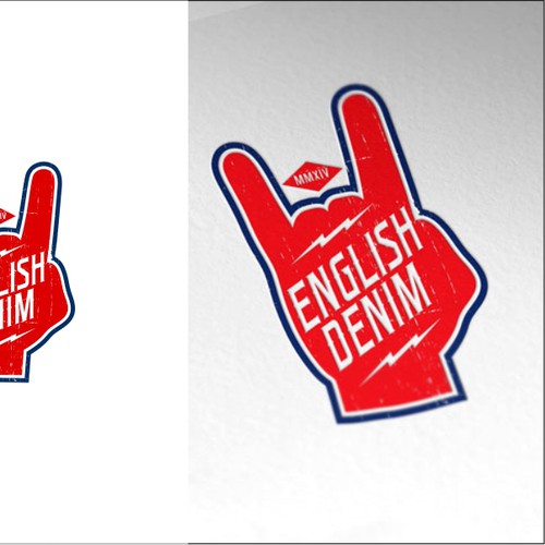 Rock brand with the title 'Rocker style Logo for English Denim'