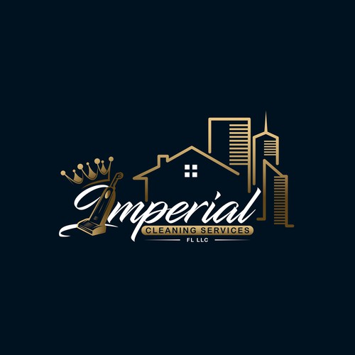 House cleaning logo with the title 'Imperial Cleaning Services FL LLC'