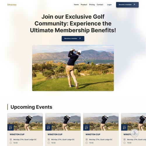 Golf website with the title 'Golf Club Homepage'