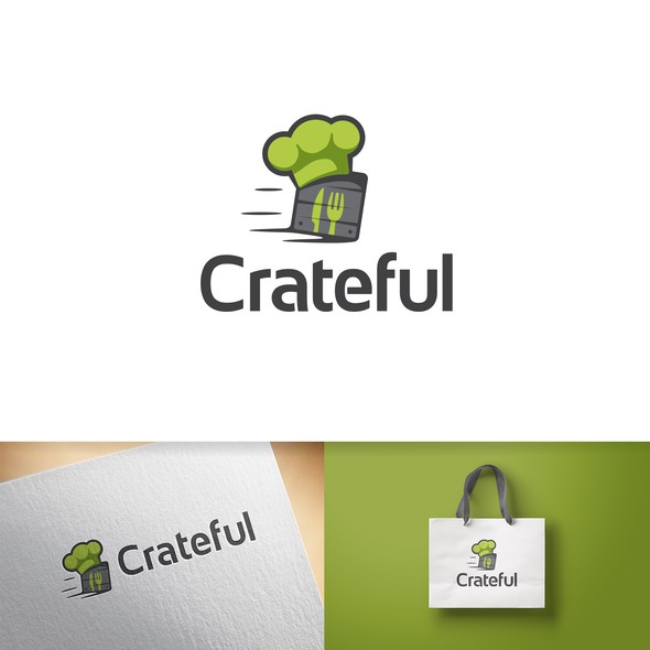 Crate logo with the title 'Engaging logo concept made for a catering service'