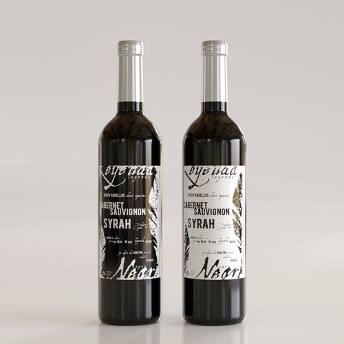 Mockup label with the title 'Spanish Wine label'