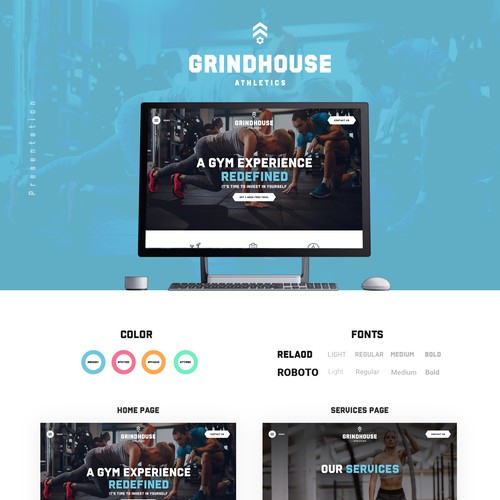 Personal trainer design with the title 'Personal Training Website'