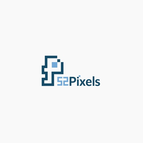 Pixel logo with the title 'pixel type logo'
