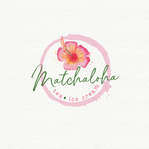 Hawaii logo with the title 'Matcha Green tea inspired food'