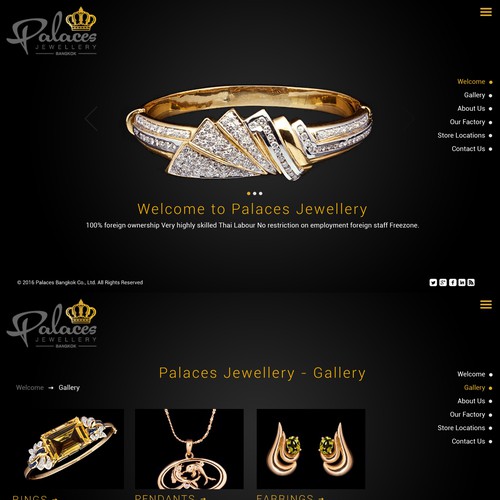 Clean website with the title 'Creative Jewellery Website Design'
