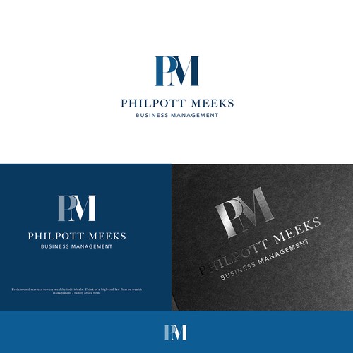 Law firm brand with the title 'Philpott Meeks Logo'