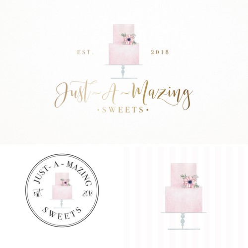 Pastry logo with the title 'JUST-A-MAZING'