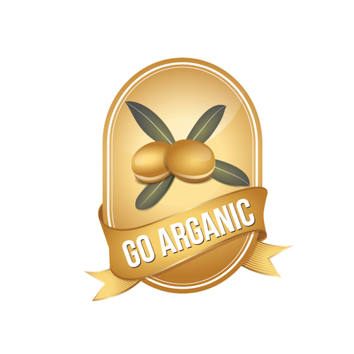 Culinary logo with the title 'Go Arganic'