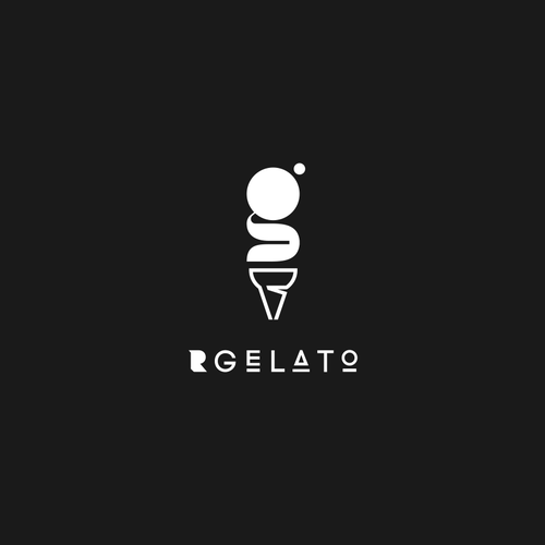 Ice design with the title 'Logo for Gealto chef R Gelato'