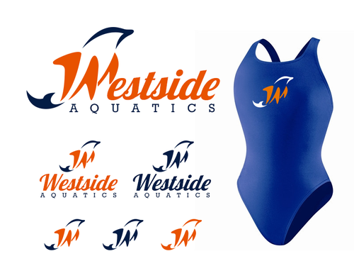 Aqua design with the title 'Los Angeles based aquatics program searching for a great logo'