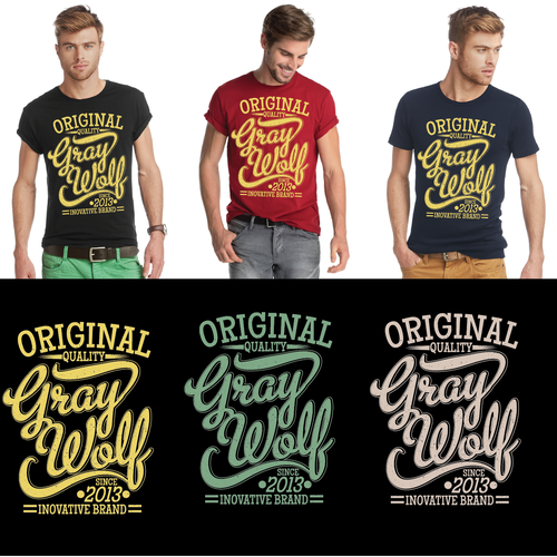 One-color design with the title 'Men T-shirt design'