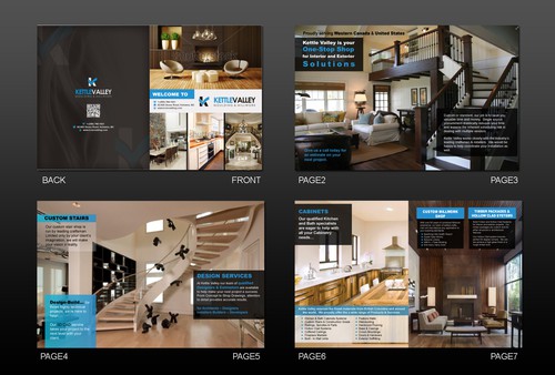Lounge design with the title 'booklet brochure design for Kettle Valley Moulding & Millwork'