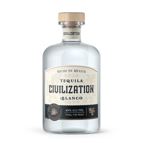 Distillery design with the title 'Civilization Tequila'