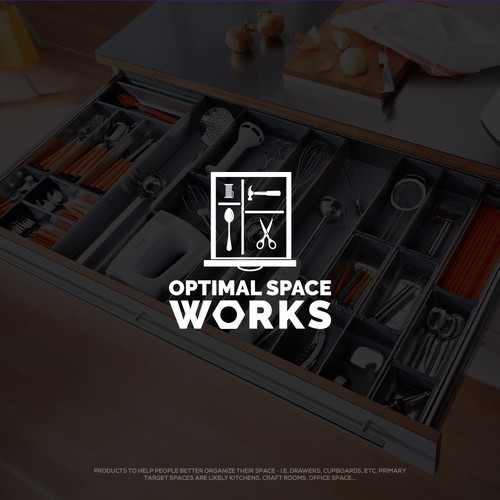 Home organizer logo with the title 'Logo for "Optimal Space Works"'