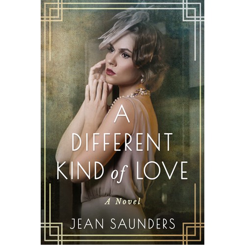 Art Deco book cover with the title 'Art Deco inspired cover design for Historical Fiction Novel'