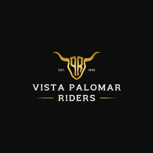 Western logo with the title 'Vista Palomar Riders Logo'