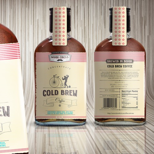 Cold brew label with the title 'Create label for cold brew coffee'