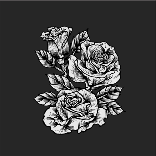 Rose t-shirt with the title 'T-Shirt design concept for rose flower'