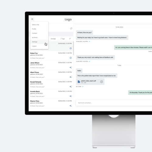 Chat website with the title 'Chat Window Like Whatsapp Professional'