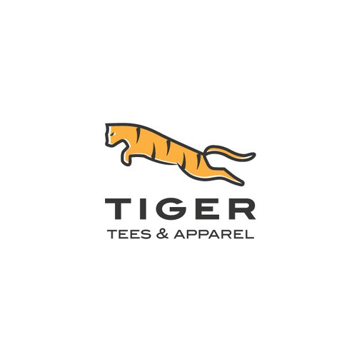 Tiger logo with the title 'Logo for Tiger Tees & Apparel'