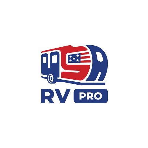 American flag logo with the title 'USA RV Pro'