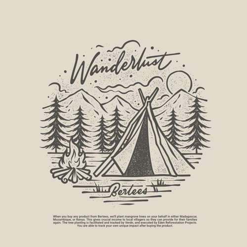 Adventure t-shirt with the title 'Wanderlust'