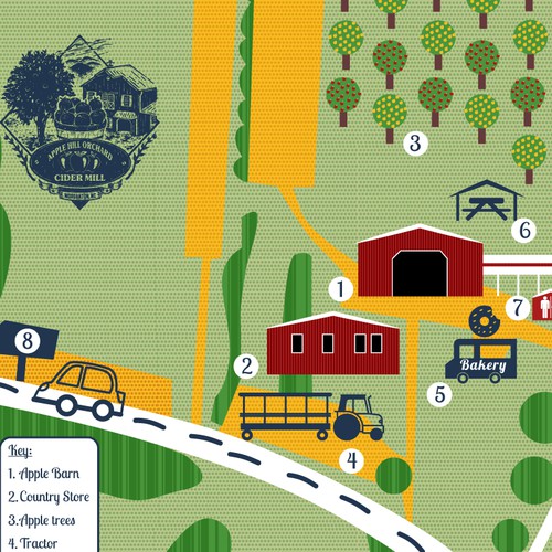 Apple artwork with the title 'Map for an orchard'