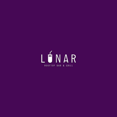 Typographic logo with the title 'logo for lunar'
