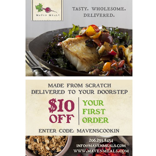 Handout design with the title 'Meal Card'