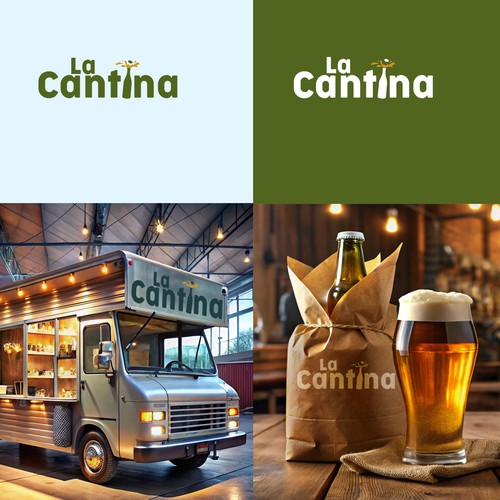 Food truck logo with the title 'La Cantina'