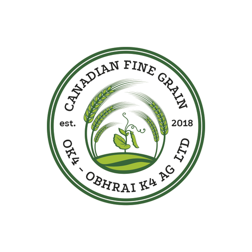 Wheat logo with the title 'Agricultural design for our large grain/pulses operation.'