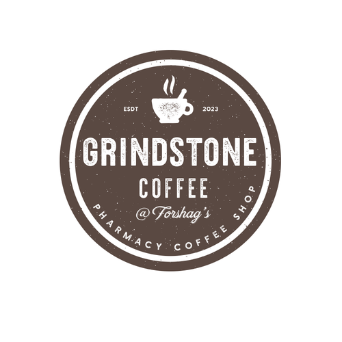 Grinder design with the title 'Coffee Shop Logo Design'