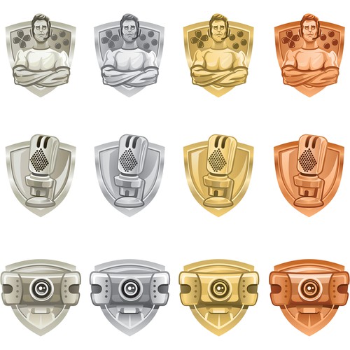 Platinum design with the title 'gamer icons for e-Sports.rocks'