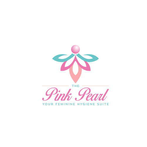 Esthetician logo with the title 'The Pink Pearl logo design'