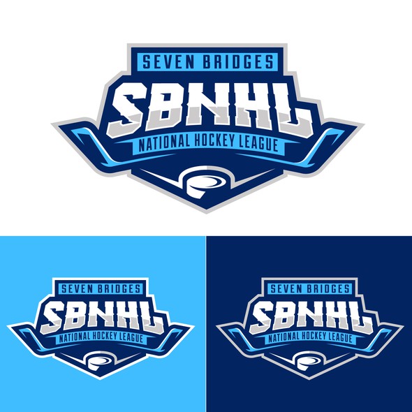 Stick logo with the title 'bold hockey league logo'