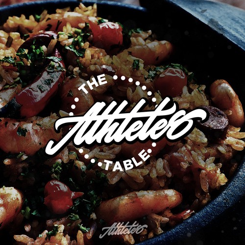 Table logo with the title 'Modern logo for Atheletic Diet'