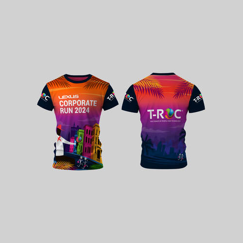 Miami design with the title 'T-Roc Running jersey design'